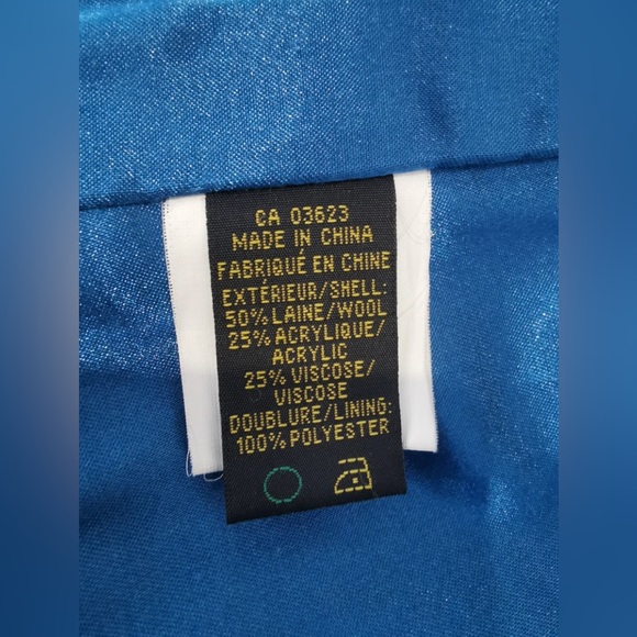 Projek Raw Vintage 50% Wool Black Dress Pea Coat Jacket - Picture 5 of 5